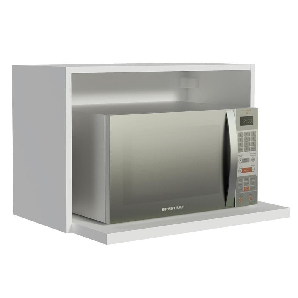 Armário Aéreo Madesa Glamy 60cm com Nicho para Forno Branco