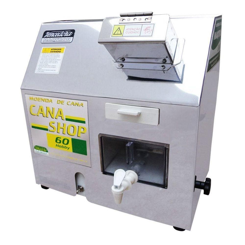 Moenda de Cana Maqtron 60 Litros Rolo de Inox Profissional Não Respinga