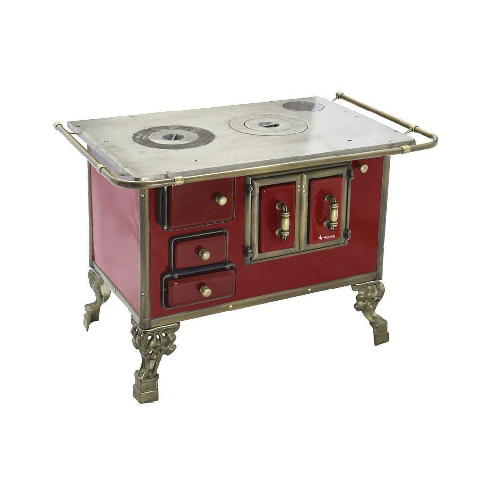 Fogão a Lenha Barroco Venâncio 03 Vermelho Intenso 3BDVR