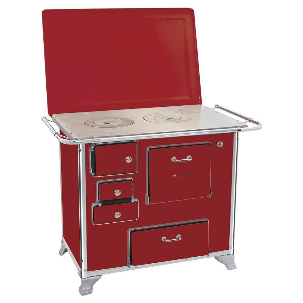 Fogão a Lenha Venâncio 01 Gabinete com Tampa Vermelho Intenso 1GDTVR