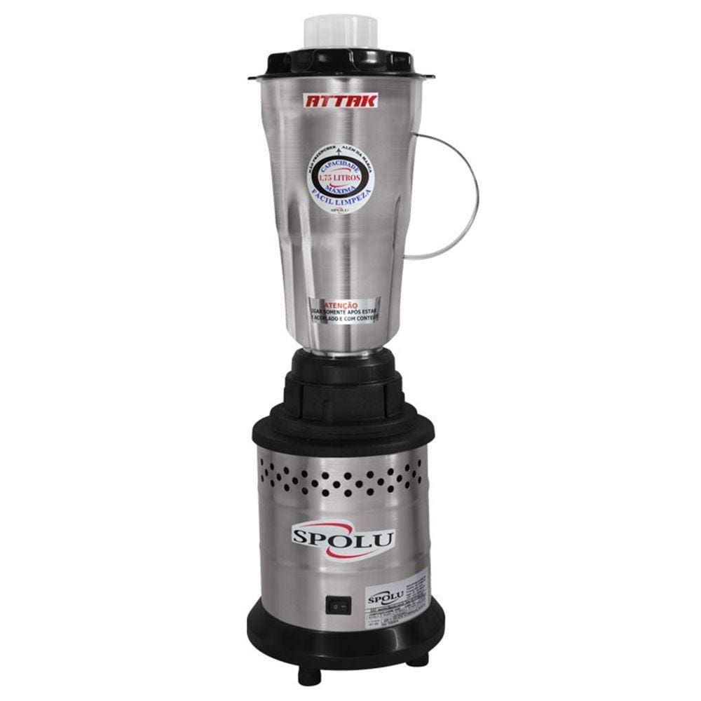 Liquidificador Industrial Alta Rotação Spolu Attak Inox 1,75 Litros SPL-037 127 V