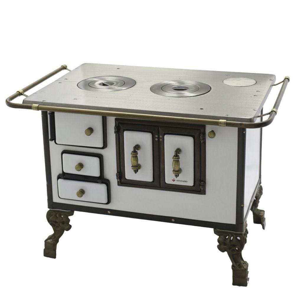 Fogão a Lenha Barroco Venâncio sem Tampa 03 Branco 3bdbr
