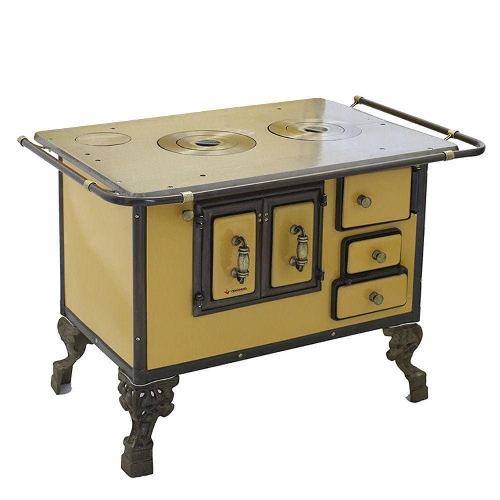 Fogão a Lenha Barroco Venâncio sem Tampa 03 Amarelo 3beam