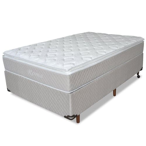 Conjunto Box Solteiro Molas Ensacadas com Pillow Top Roma Umaflex Menor preço em Conjunto Box Solteiro Molas Ensacadas com Pillow Top Roma Umaflex