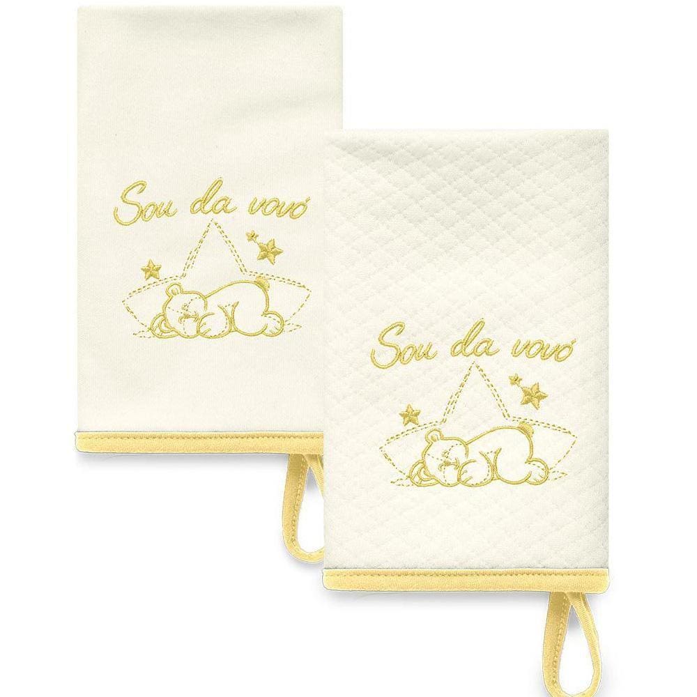 Kit 2 Babinhas Hug Amarelo Sou da vovó A2056B