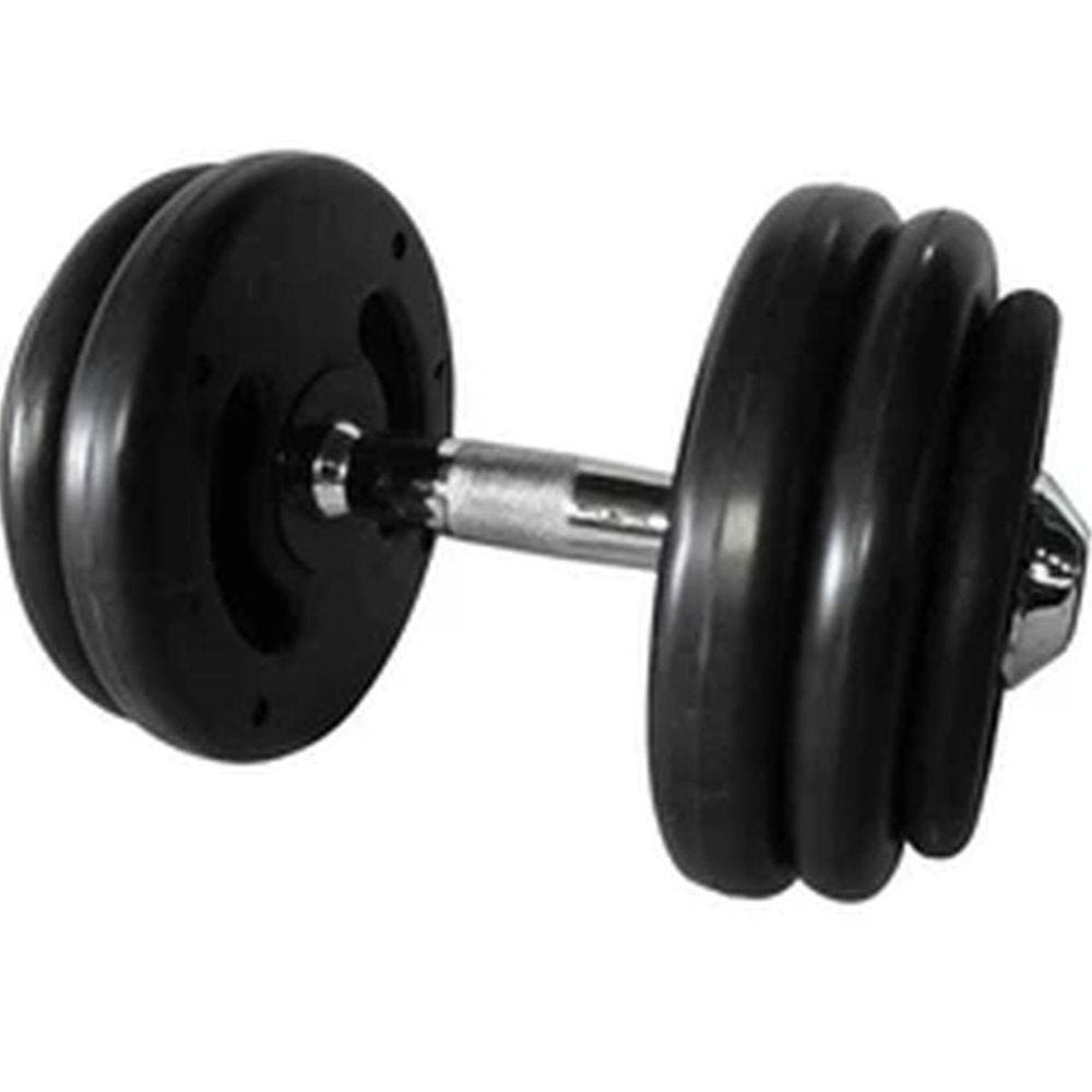 Dumbbell Injetado Com Pegada Cromada Academia Fitness 24Kg