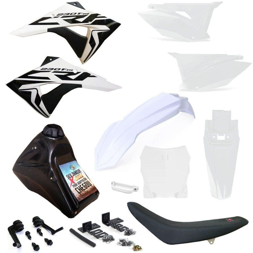Kit Plástico Completo Crf 230 Adaptável Xr 250 Tornado Xr 200 Number