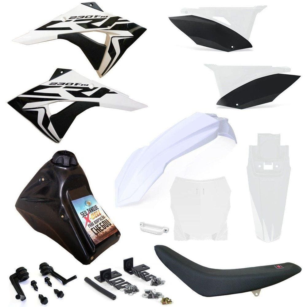 Kit Plástico Completo Crf 230 Adaptável Xr 250 Tornado Xr 200 Number
