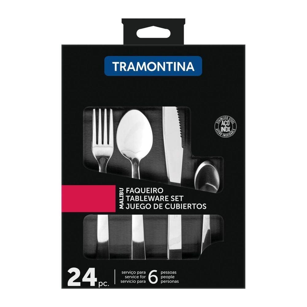 Faqueiro Inox Tramontina 24 Peças Malibu