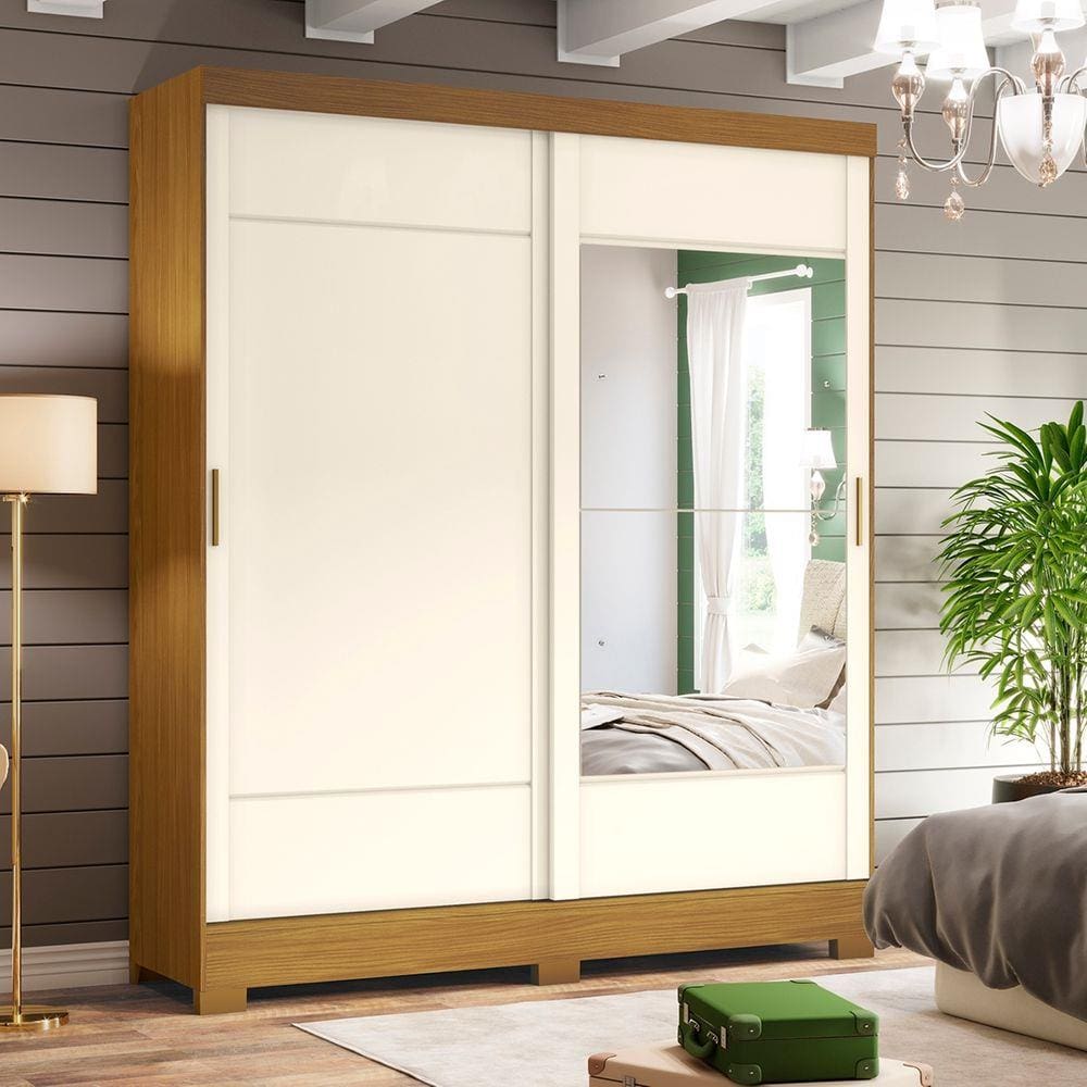 Guarda Roupa Briz B74 2 Portas Deslizantes 2 Gavetas