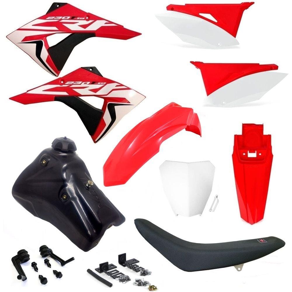 Kit Plástico Biker Next Adaptável Crf 230 Xr 200 Xr 250 Tanque 9L