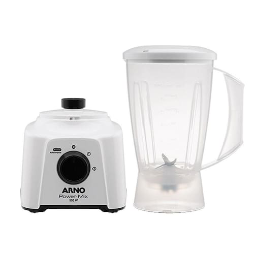 imagem-Liquidificador Arno Power Mix LQ12 Copo de Plástico 2 Velocidades + Pulsar 550W Branco - 110V