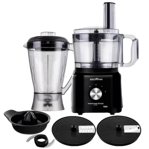 imagem-Processador de Alimentos Britania All in One BMP900, 2 velocidades + pulsar, 900 W, Preto - 110V