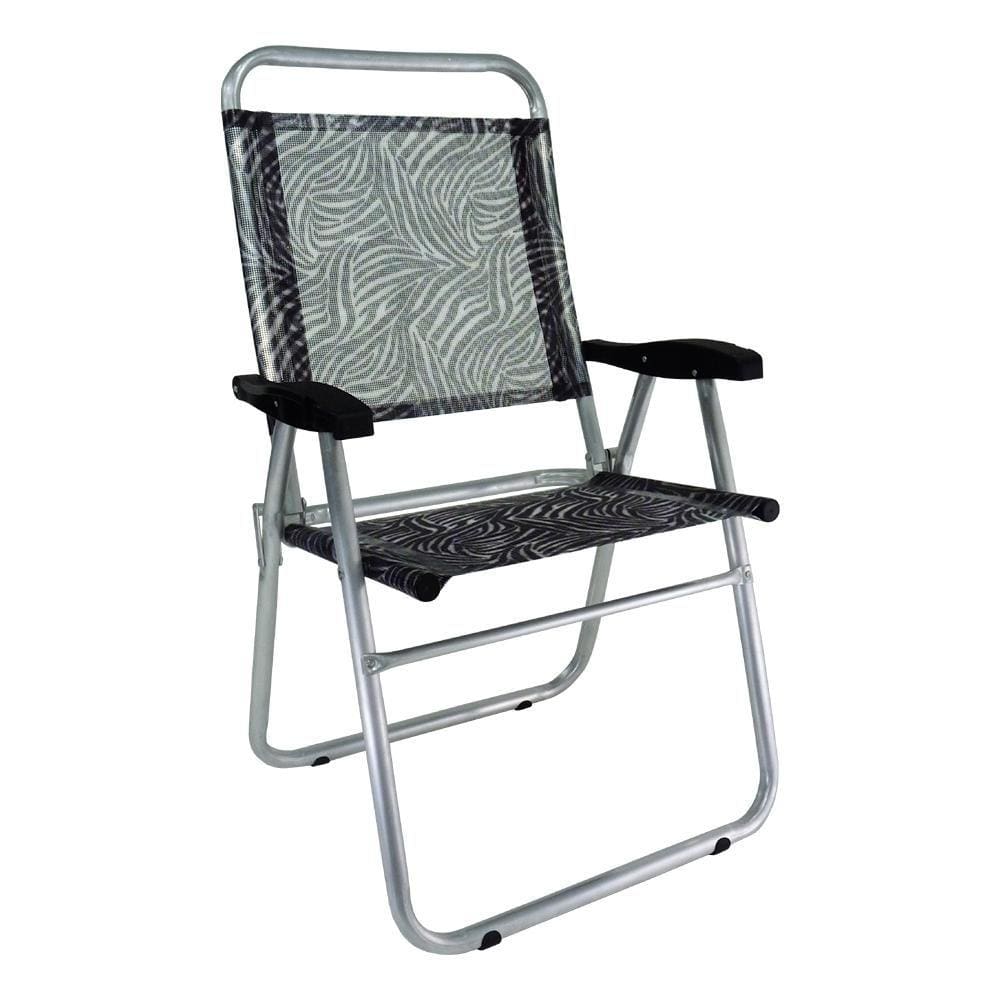 Cadeira Alumínio Reforçada Cancun Plus Colors Zebra Zaka 120 KG