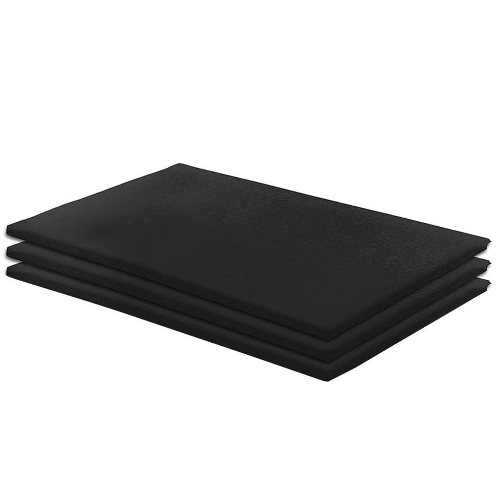 Kit 3 Colchonetes 85x45x3cm de Espuma para Academia e Ginastica em Corvin Preto - BF Colchões