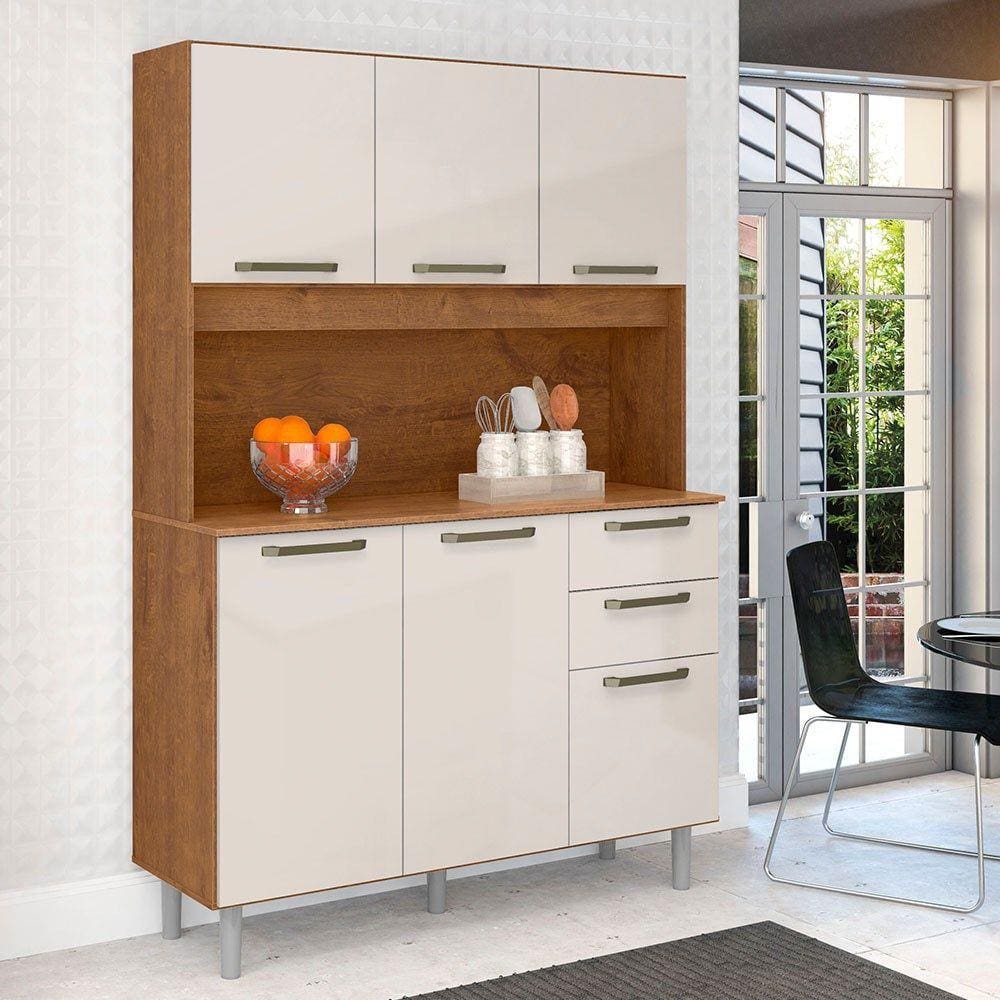 Armário de cozinha 120cm 6 portas 2 gavetas Pop | Extra