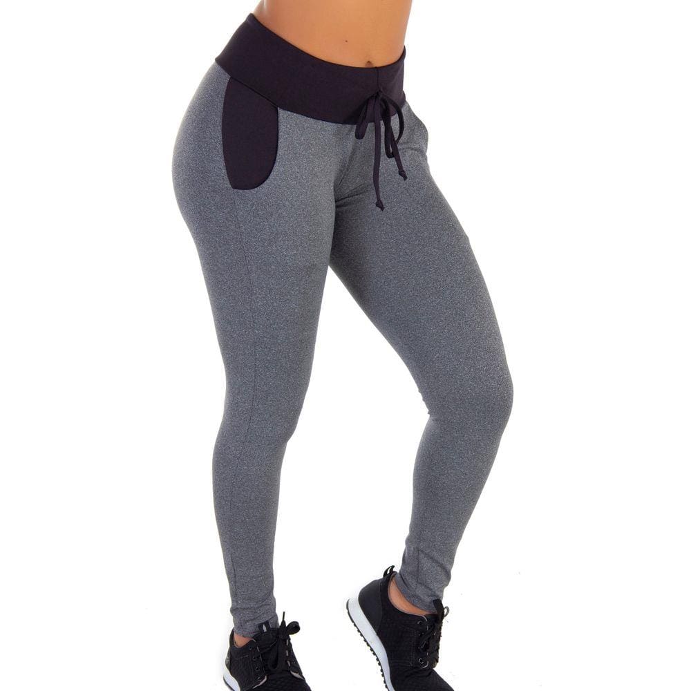 Calça Legging Com Bolso Real E Cardaço | Soft Style 6020