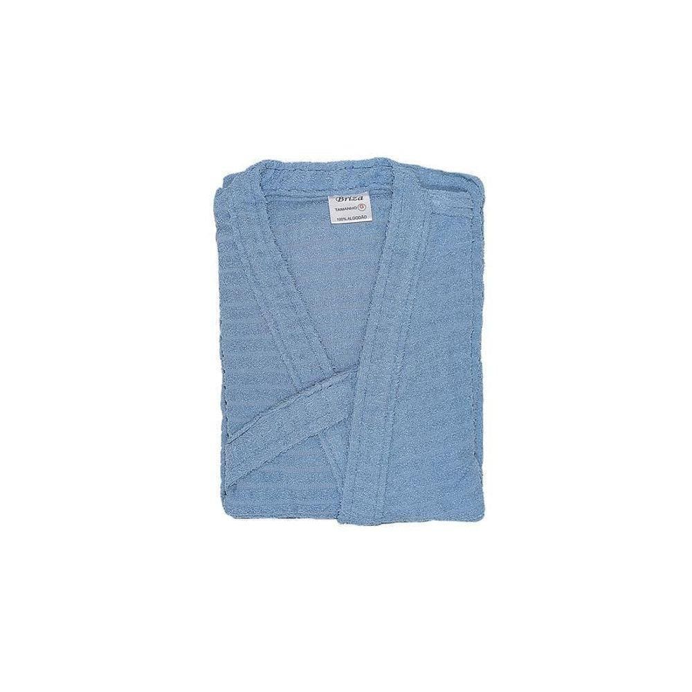 Roupão Atoalhado Adulto Briza Azul 4008 Tamanho G