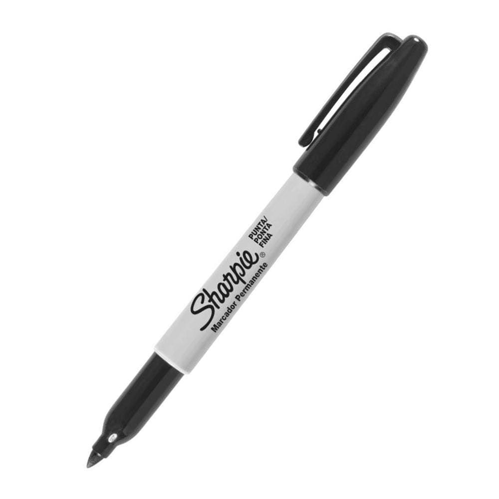 Marcador Permanente Sharpie Ponta Fina Preto Com 12un