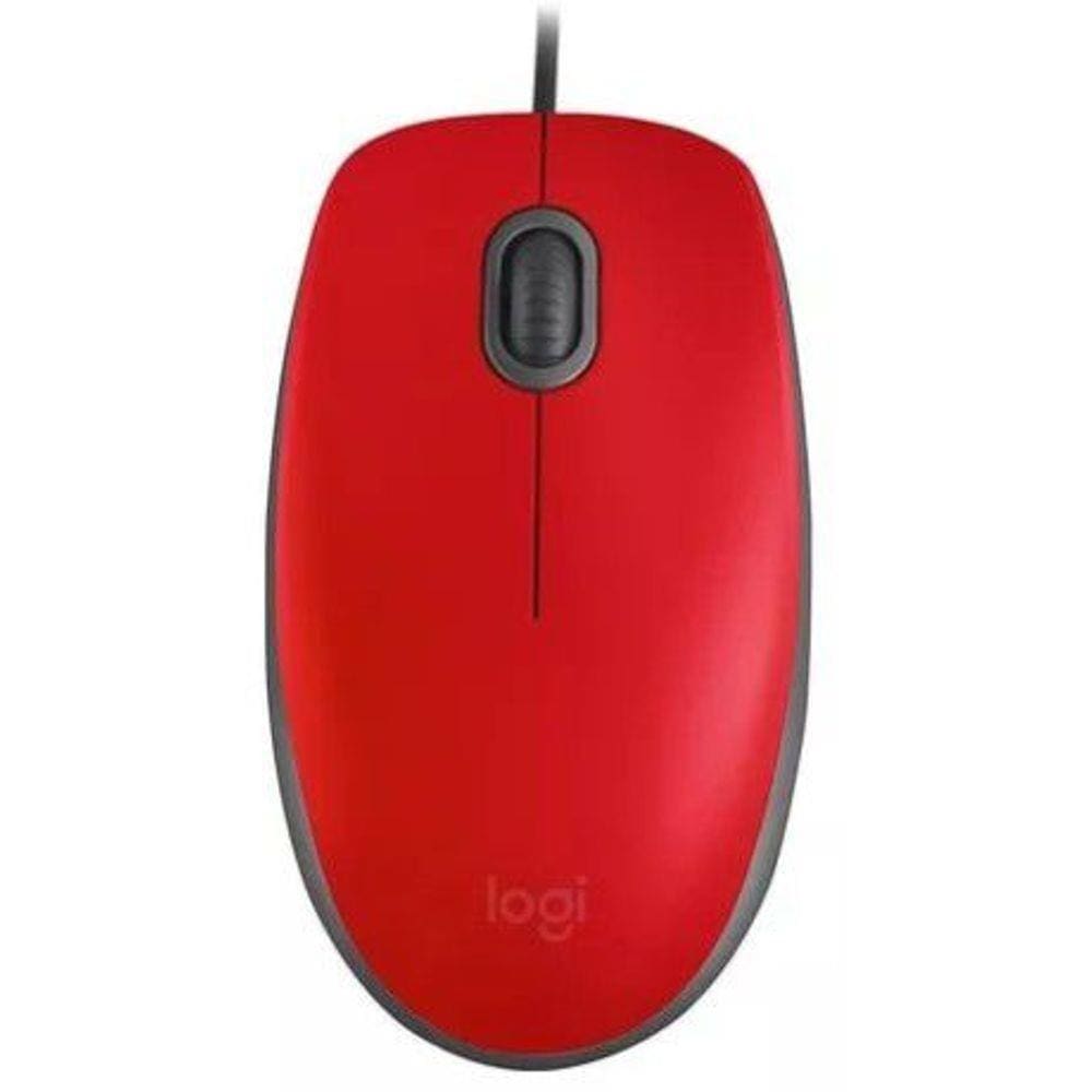 Mouse Optico M110 Silent Vermelho Usb Logitech