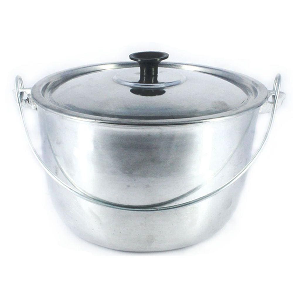 Caldeirão de Alumínio Polido Alça Galvanizada 14cm