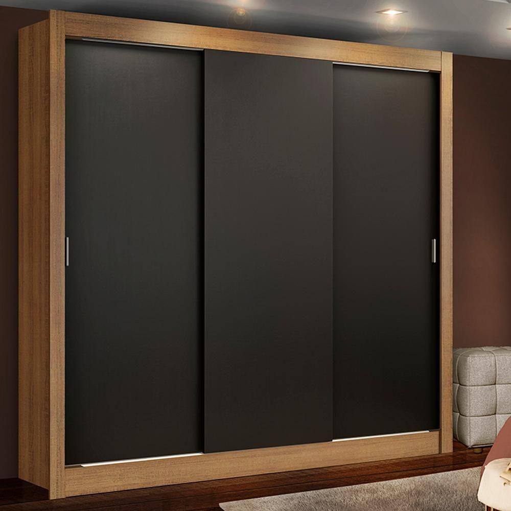 Guarda Roupa Casal Madesa Lyon 3 Portas de Correr 2 Gavetas