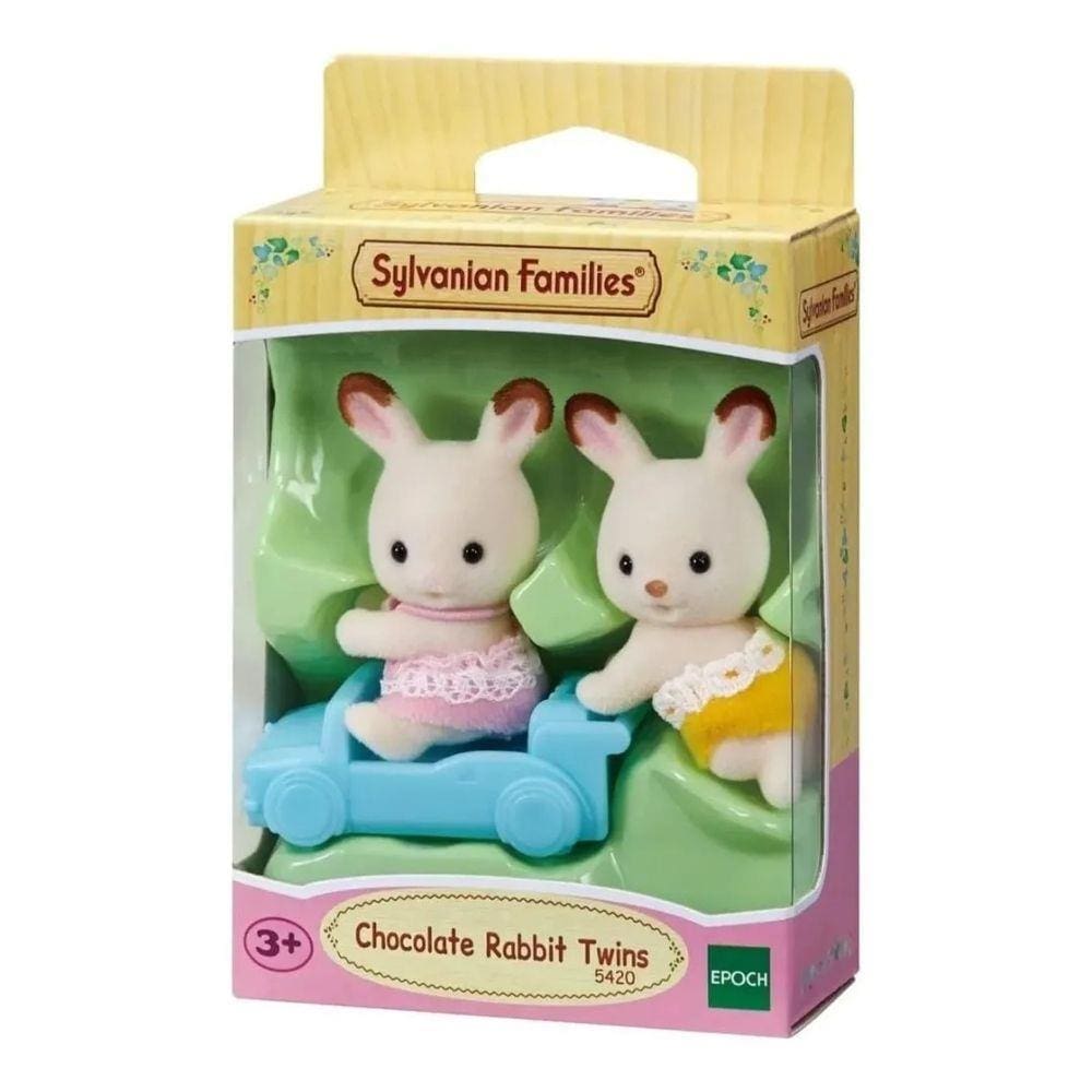 Sylvanian Families Gêmeos Coelho Chocolate - Epoch Magia