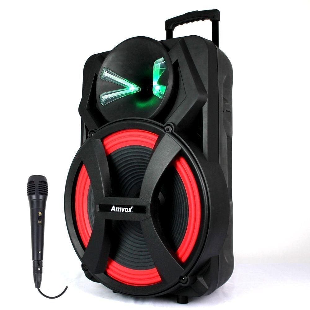 Caixa Amplificada Amvox ACA 1100 Dezoitão - 1100w Microfone
