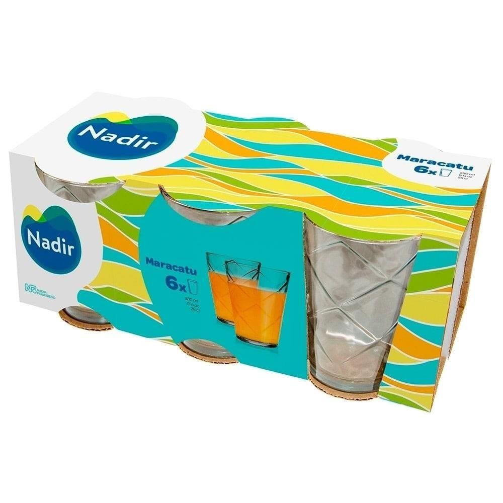Conjunto de Copos Nadir 265ml Maracatu 6 Peças