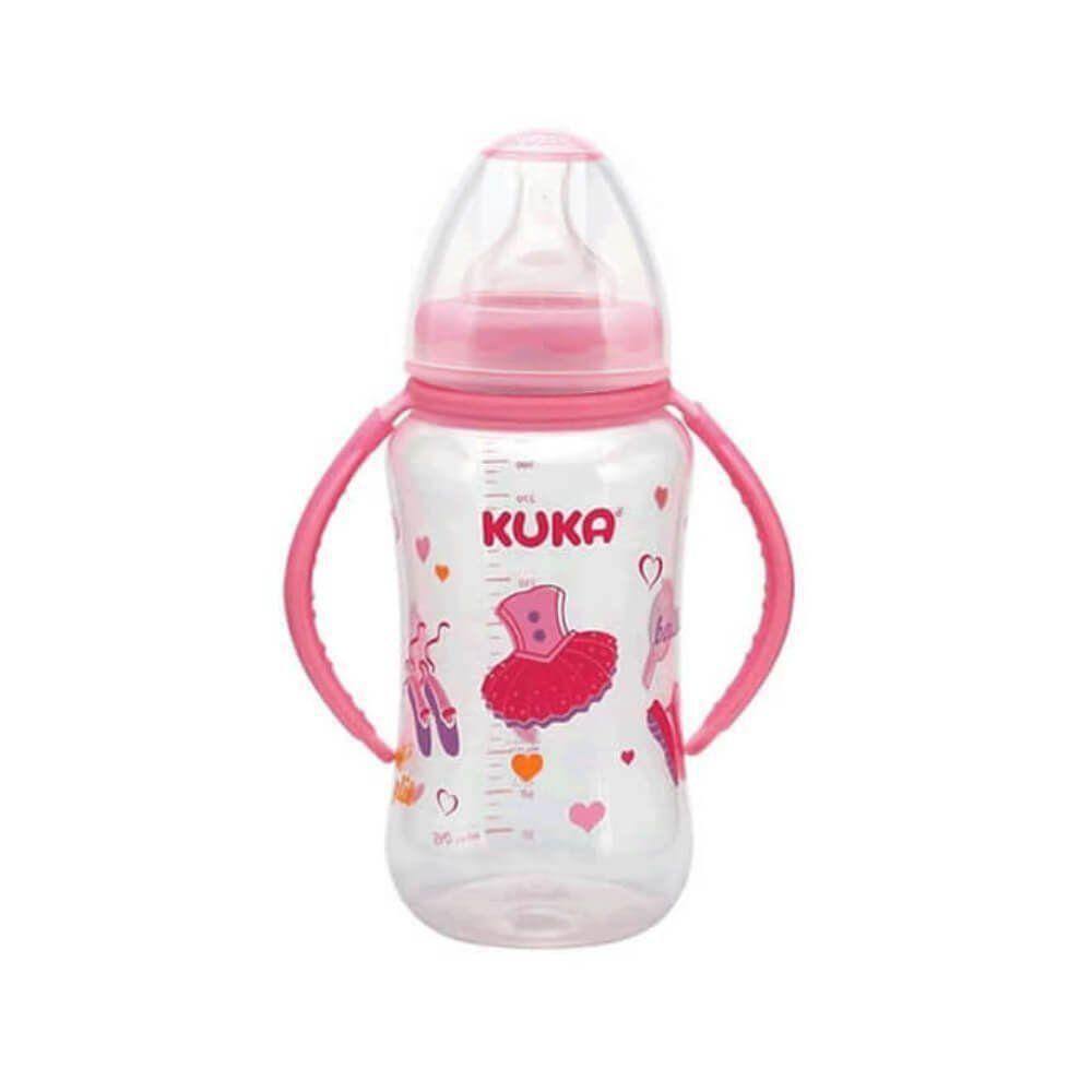 Kuka 1572 Mamadeira Natural Big Alça Rosa 330Ml
