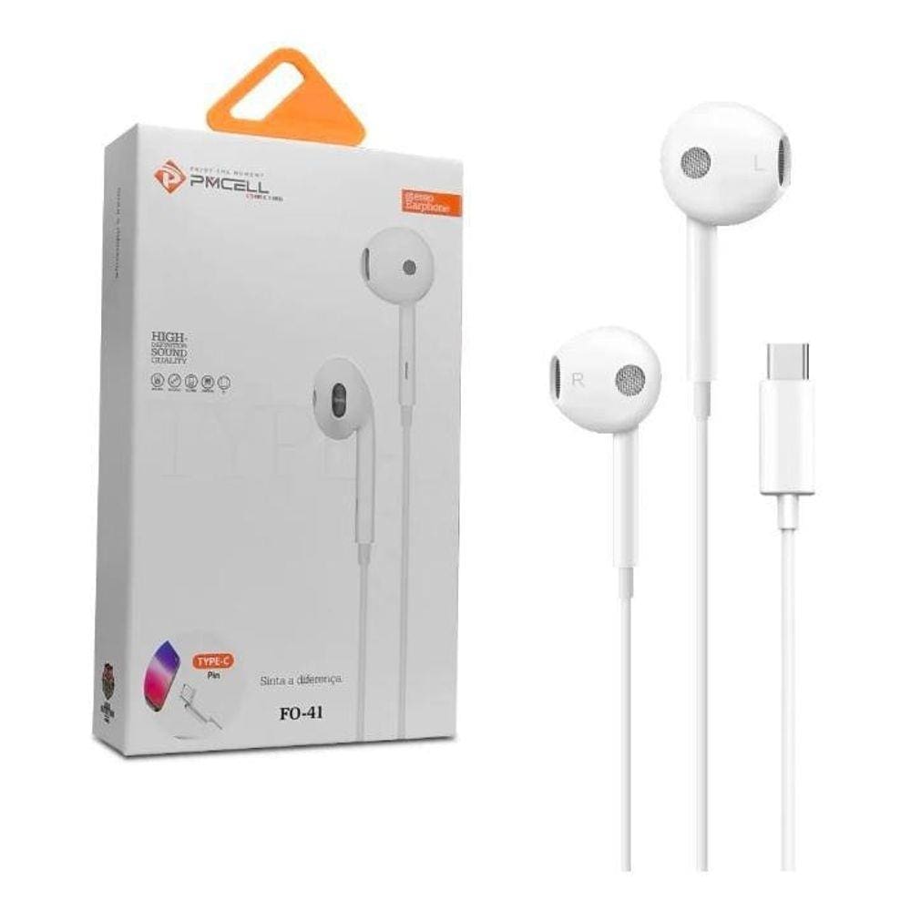 Fone De Ouvido Celular Tipo-C Pmcell Fo41