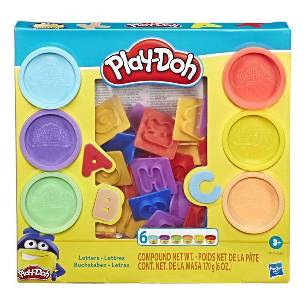 Conjunto Massinha Letras 6 potes Multicor Play-Doh - Hasbro