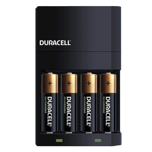Menor preço em Carregador De Pilha DURACELL + 4 Pilhas AA 2500mAh