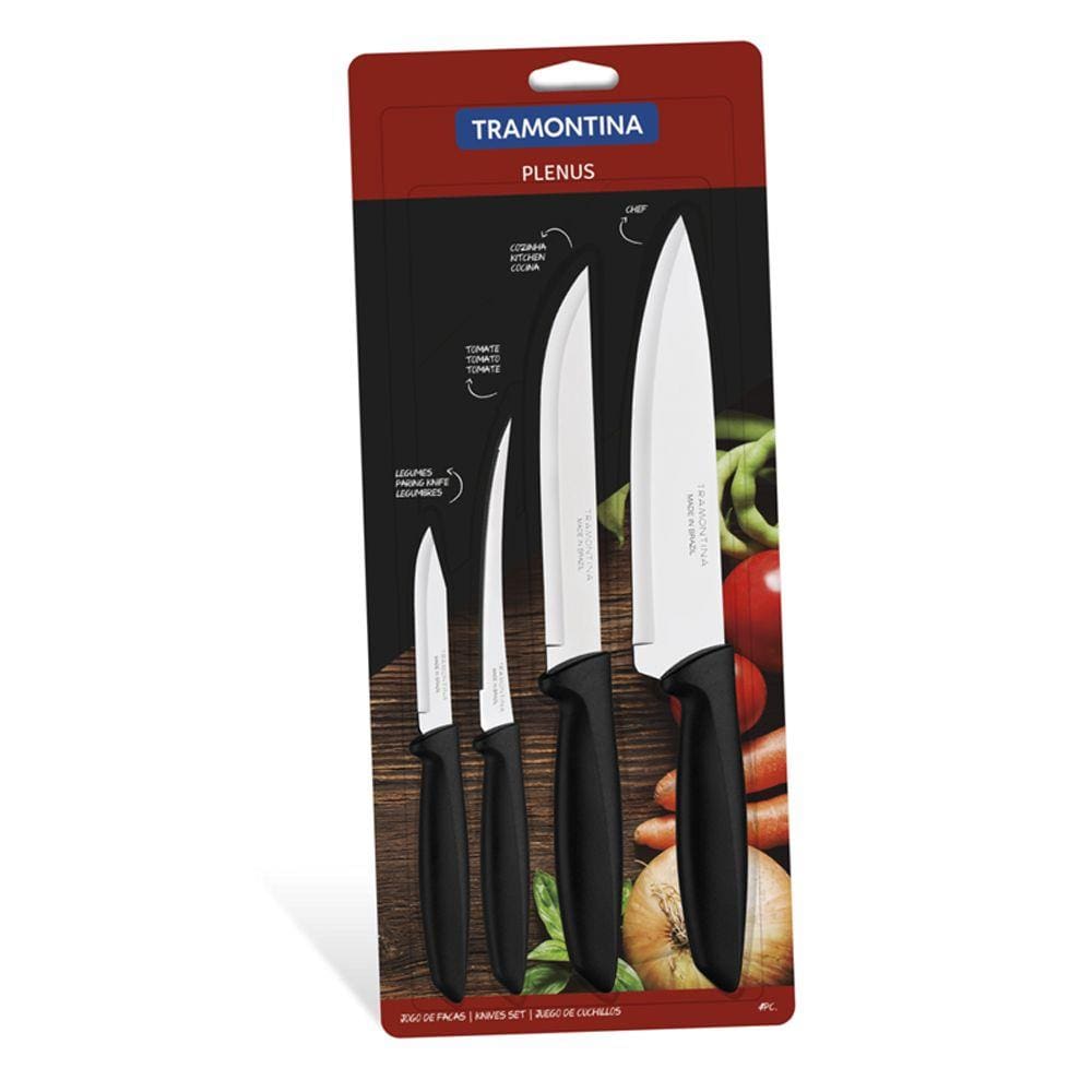 Conjunto de Facas Plenus Tramontina para Cozinha 4 Peças