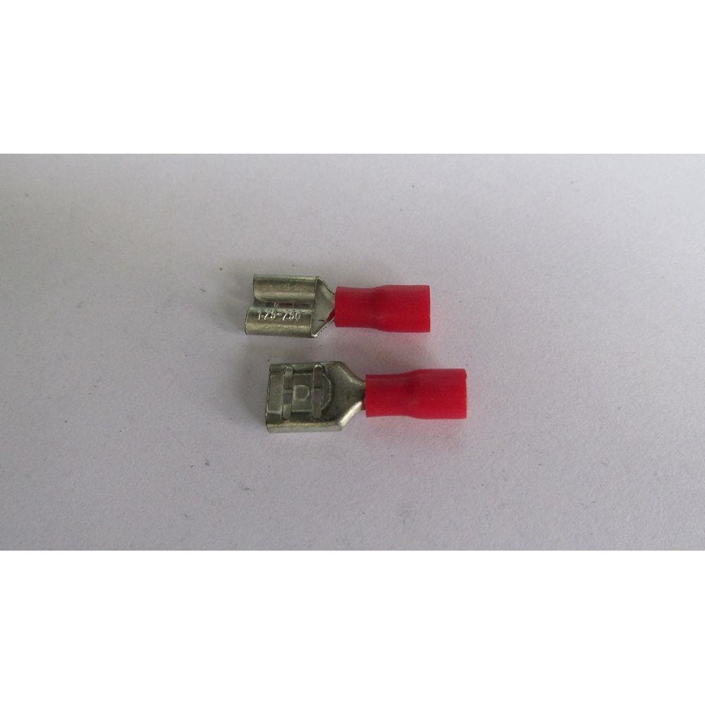Terminal Macho Vermelho Para Fio/Cabo 1,5-2,5Mm2 Com 5 Peças
