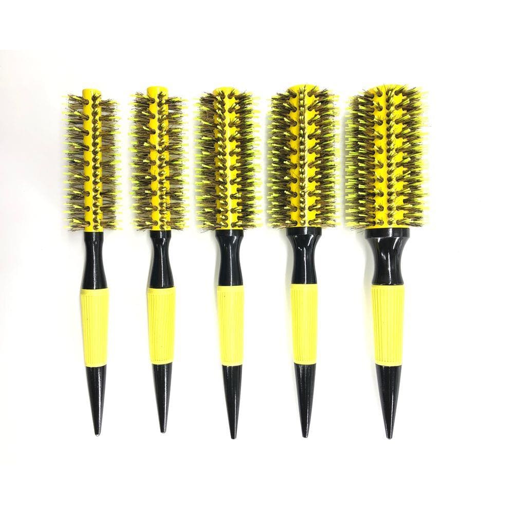 Kit 5 Escovas Profissionais Cabelo Cerdas De Javali