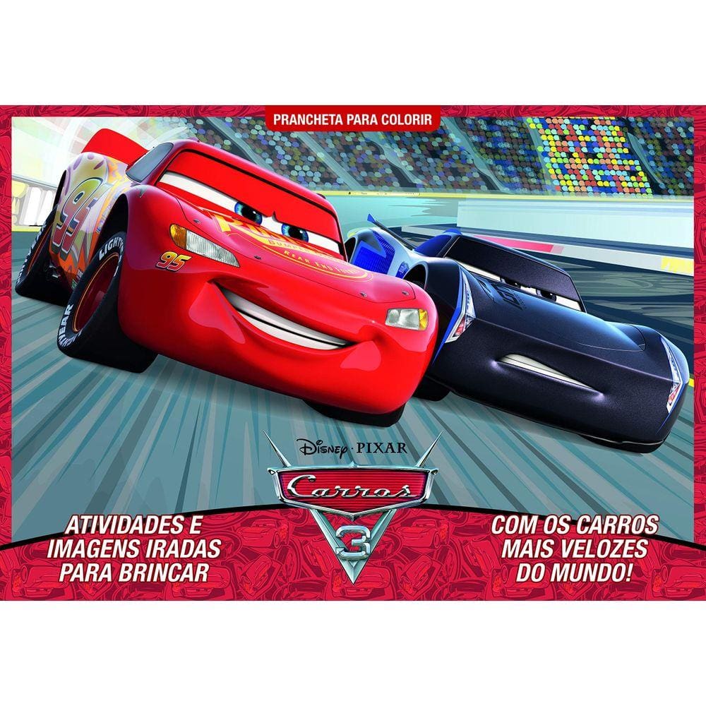 Livro - Disney Carros 3 - Prancheta Para Colorir