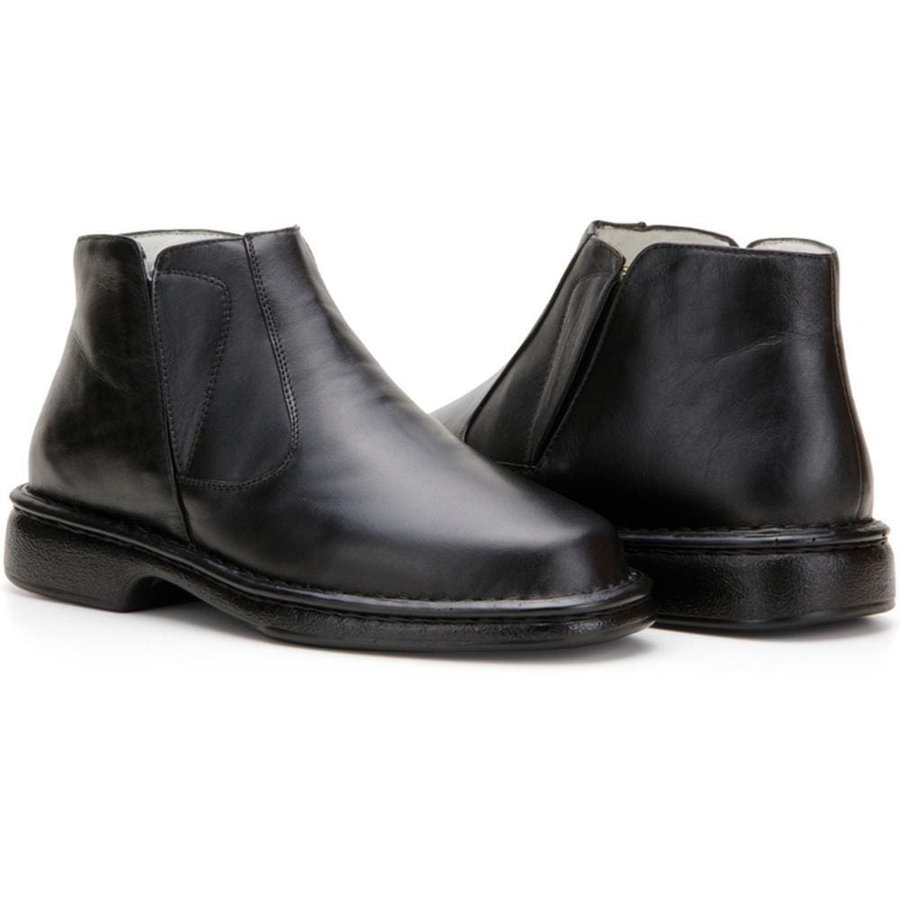 Bota Capelli Boots Anti Estresse em Couro com Fechamento em Elástico Masculina