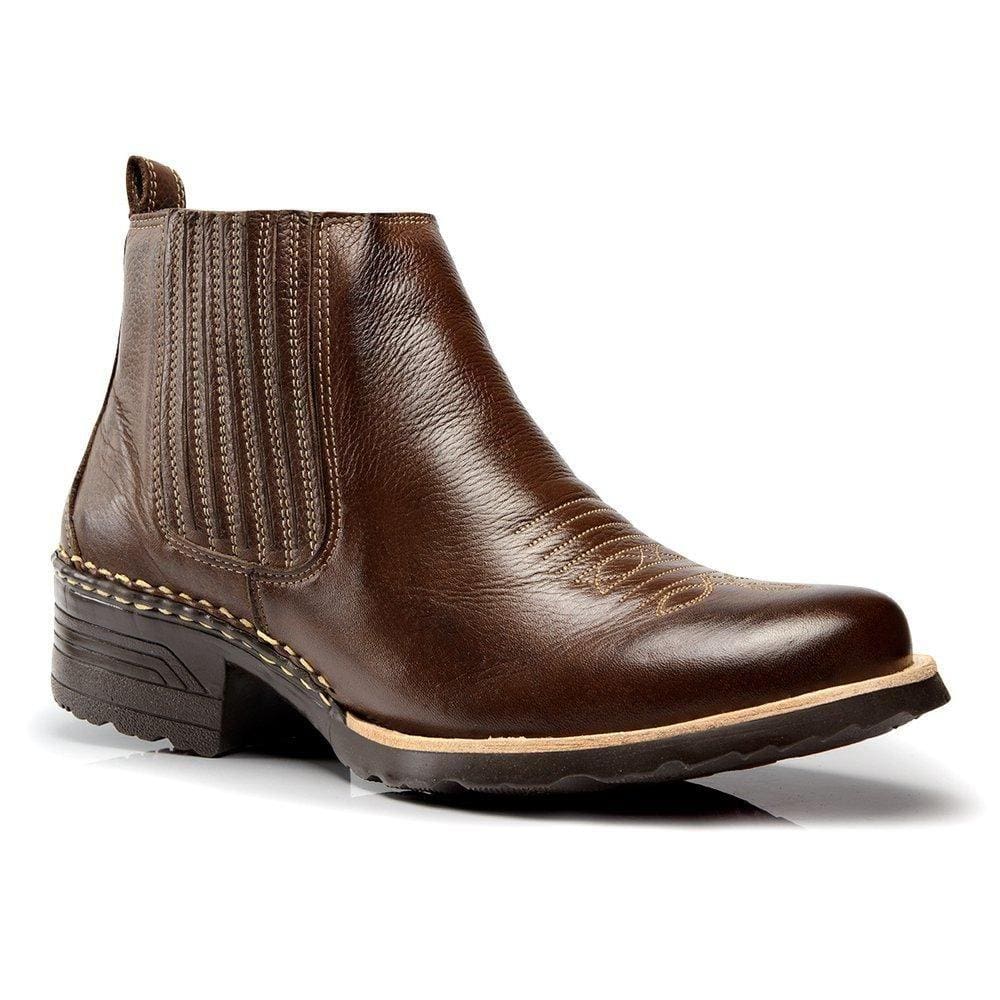Bota Coutry Texana Capelli Boots Couro com Solado em Borracha Masculina