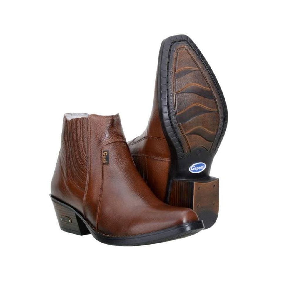 Bota Chelsea Capelli Masculina Couro Bico Fino Dia a Dia