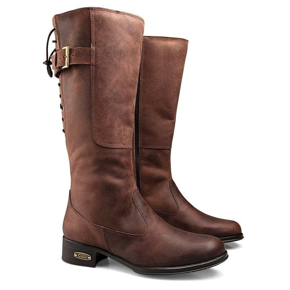 Bota Montaria Capelli Boots em Couro com Cordão para Ajuste Feminina
