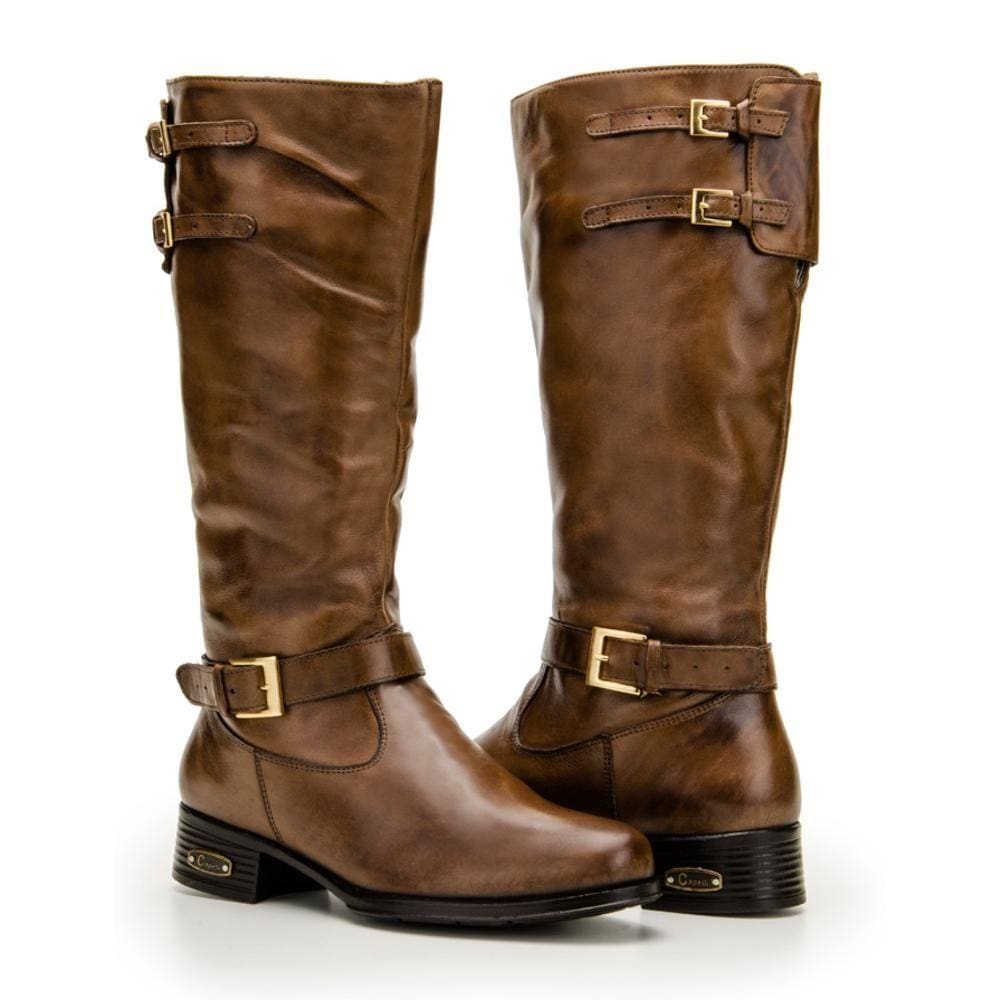 Bota Montaria Capelli Boots em Couro com Zíper Lateral Feminina