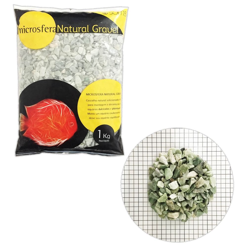 Substrato SOMA Natural Gravel Jade Green 1Kg 4-6mm Verde