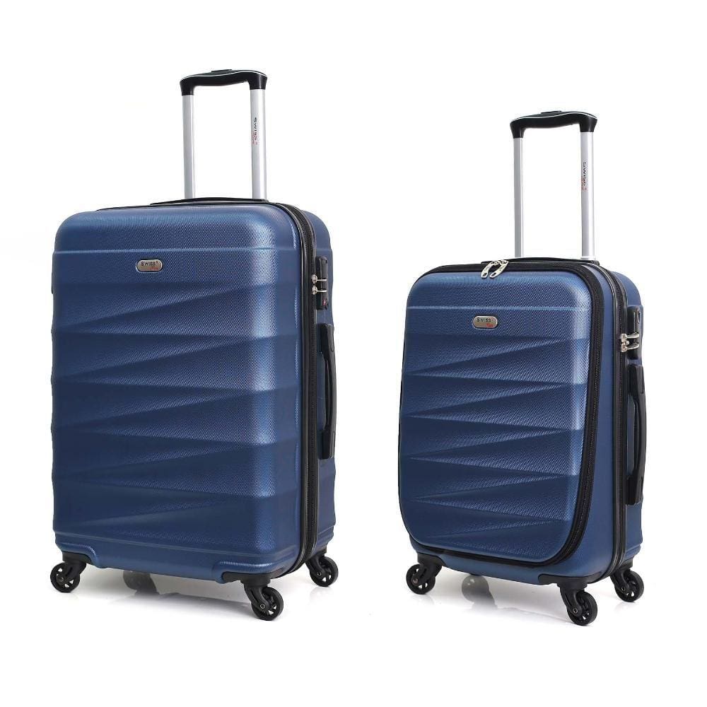 Conjunto malas de viagem Berna P e M 4 rodas Swiss Move Azul