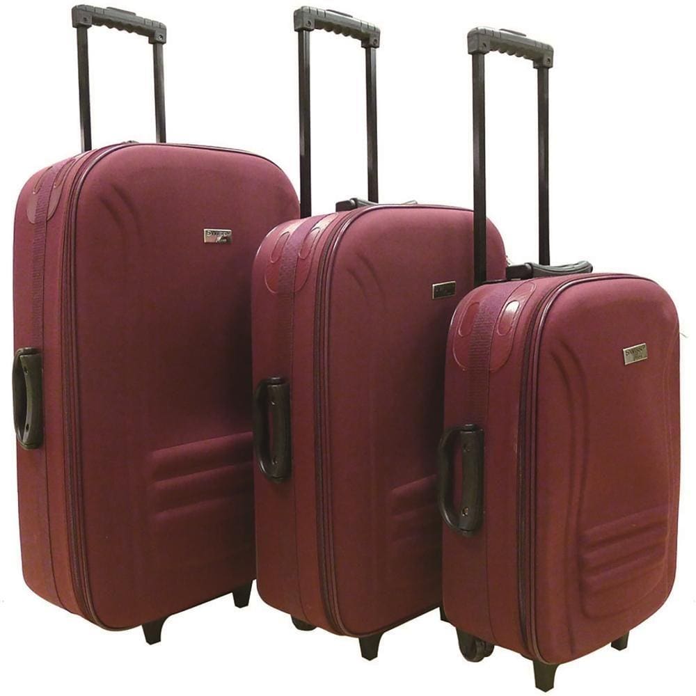 Conjunto malas de viagem Lucerna 3 Peças Swiss Move Vinho