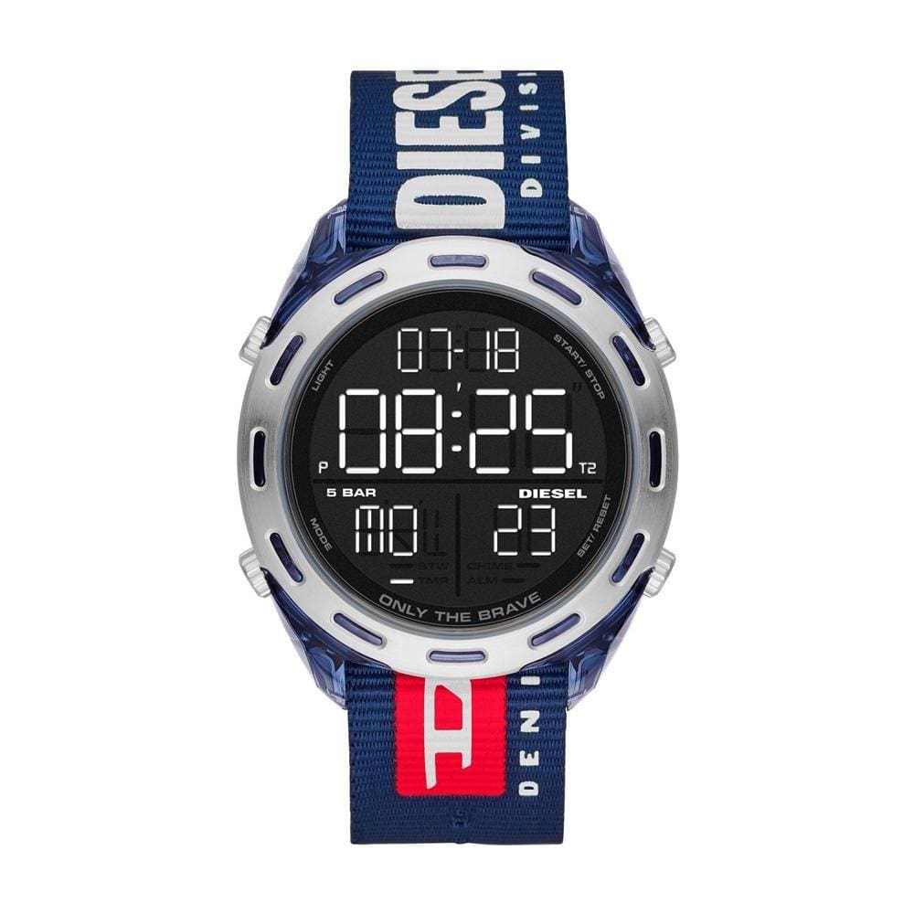 Relógio Masculino Diesel Crusher DZ1915/8AN 47mm Pulseira Nylon Azul
