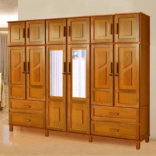 Guarda Roupa Casal 3 Portas com Espelho 4 Gavetas 100% MDF London Yescasa