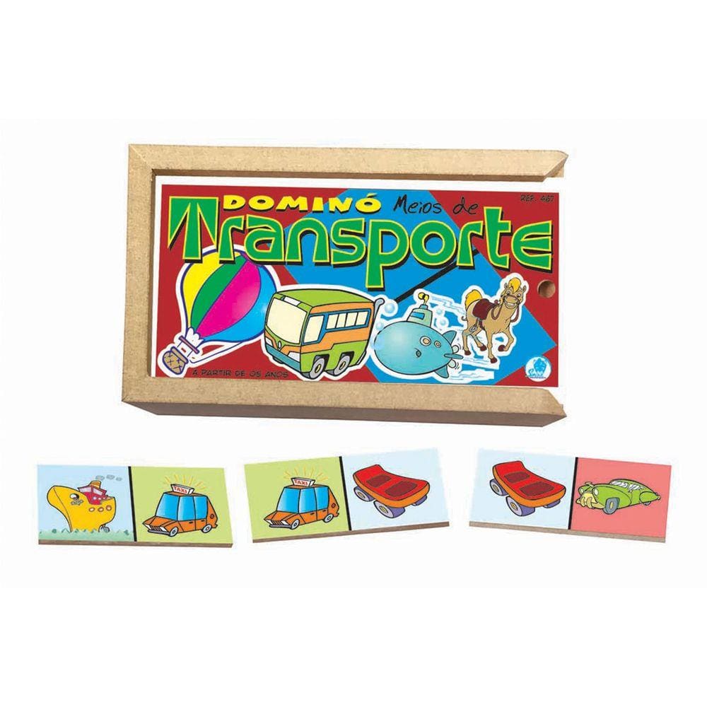 Jogo de Dominó Infantil Meios de Transporte