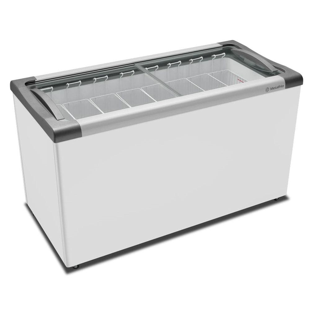 Freezer Expositor Horizontal Congelados Tampa Vidro 318 Litros NF40 - Metalfrio 220V