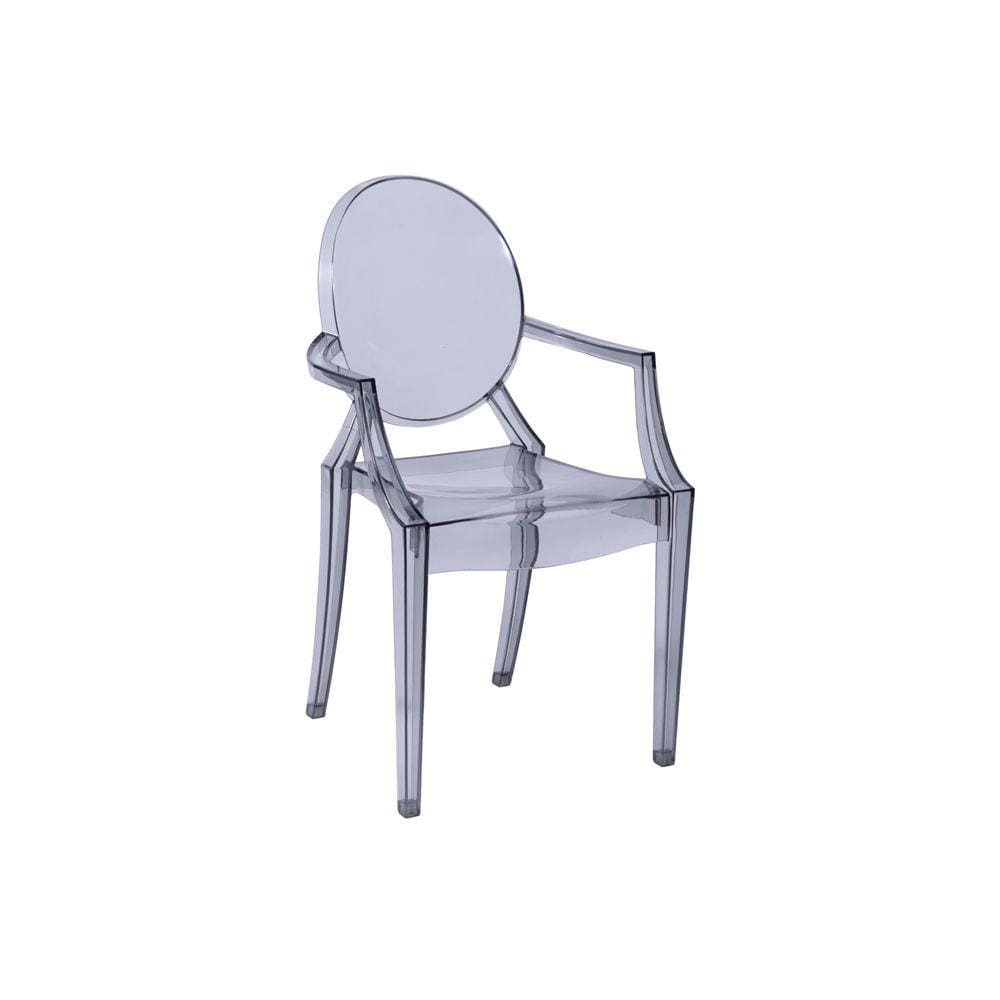 Cadeira Invisible com Braço Or Design - Transparente